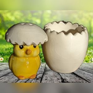 2nd - Kate Aspen - about to hatch baby chick salt & pepper shakers waster spri…